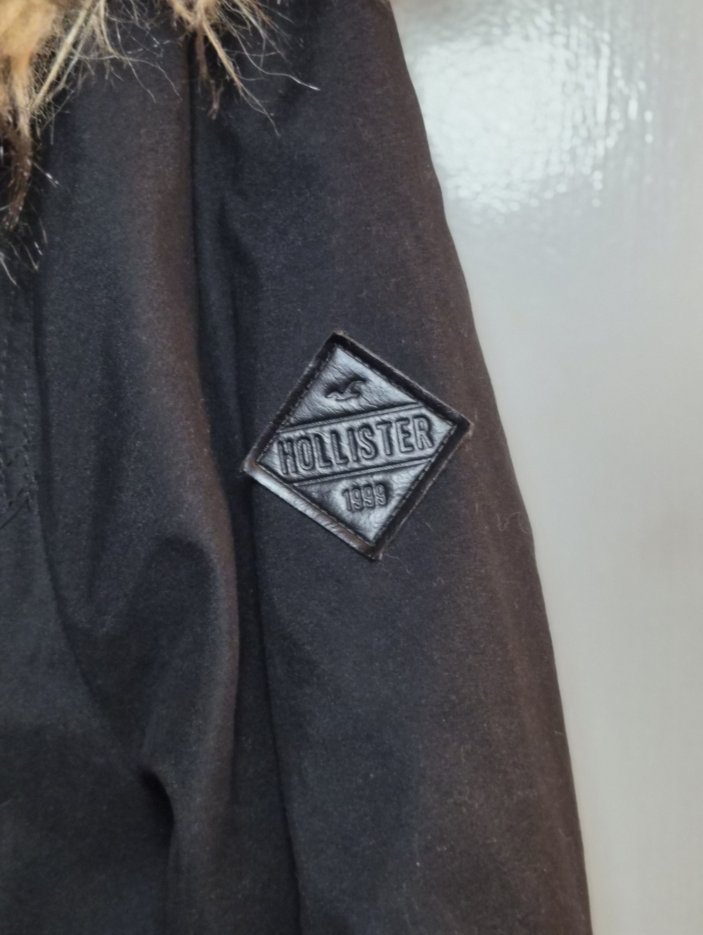 Hollister Heritage EUC Faux Fur-Lined Teddy Parka Women Size MEDIUM